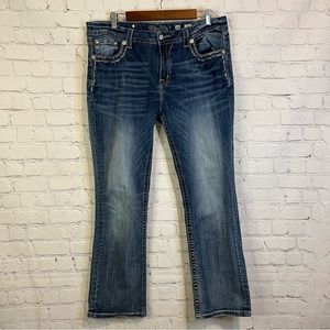 Miss Me Mid-Rise Curvy Crop Size 34